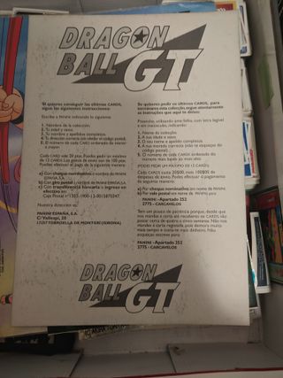 Carátula Álbum Cromos Dragon Ball GT Panini