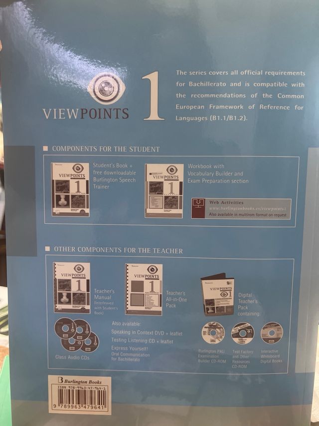 libro de inglés VIEWPOINTS 1 BACH-WB