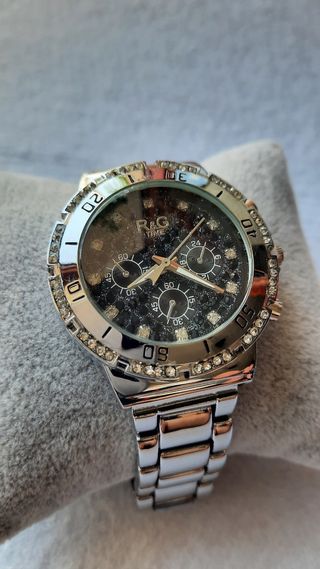 Orologio R&G TIME donna quarzo argento nero