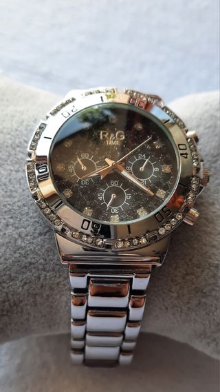 Orologio R&G TIME donna quarzo argento nero