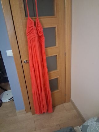 Vestido Camaleonica Naranja Largo