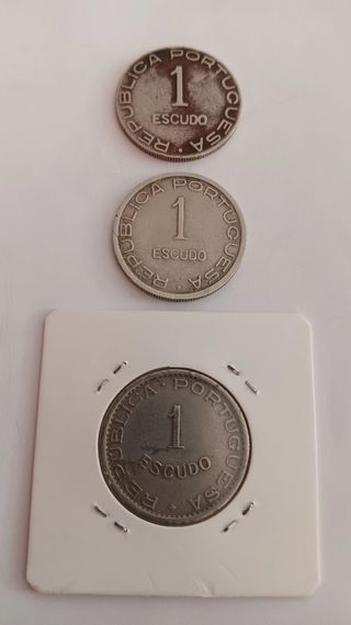 Moedas 1 Escudo S. Tomé e Príncipe 1939/48/51