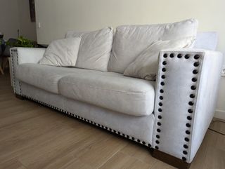 Sofá de 3 plazas azul,gris