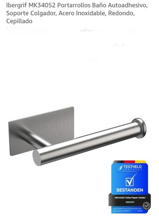 Portarrollos Ibergrif MK34052 Acero Inoxidable