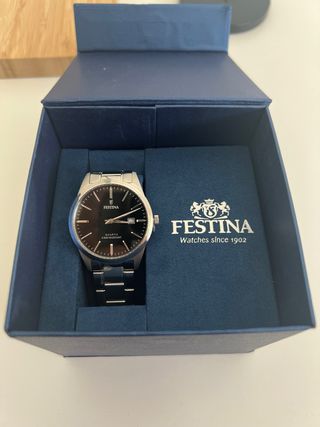 RELOJ FESTINA CLASSICS CON ESFERA NEGRA (suizo)