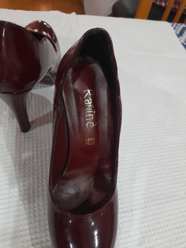 Scarpe Raffiné Bordeaux Tacco 10cm Tg 37