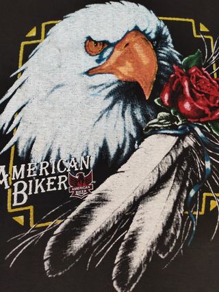 American Biker T Shirt Vintage 90s Harley Davidson