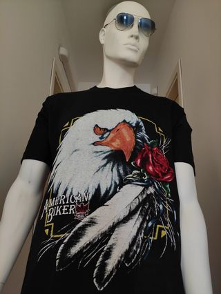 American Biker T Shirt Vintage 90s Harley Davidson