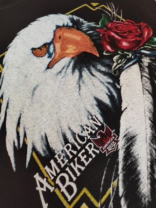 American Biker T Shirt Vintage 90s Harley Davidson