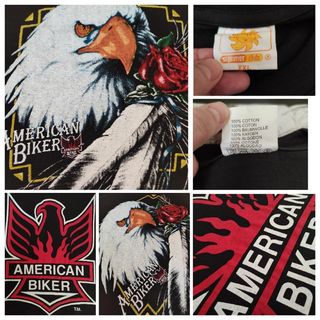 American Biker T Shirt Vintage 90s Harley Davidson