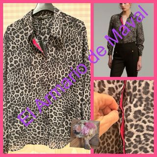 Camisa Animal Print Rosa y Marrón
