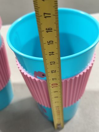 2 Vasos Termo Flamenco Rosa y Azul