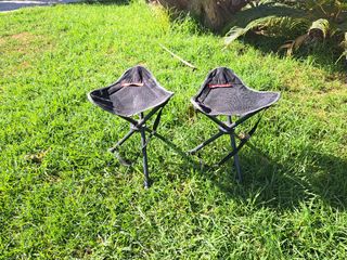 2 panchine da campeggio pieghevoli nere