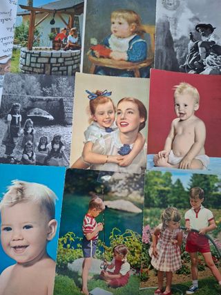 48 Cartoline Vintage Bambini