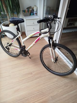 Bicicleta de montaña blanca