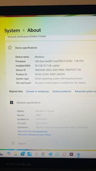 Portátil ASUS 2025, 15.6'' 16GB RAM, 1TB SSD