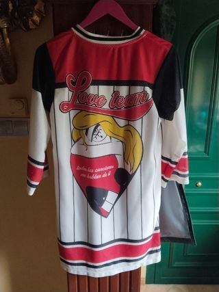 Vestido Retro Aire Blanco y Rojo