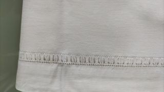 Lenzuolo matrimoniale cotone vintage bianco