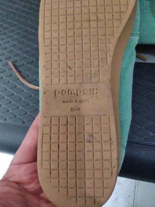 Bambas Pompell Marineras Talla 42 Verde Esmeralda