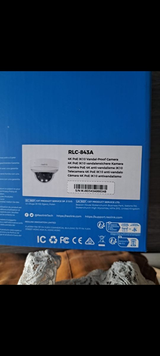 2 Cámaras de seguridad Reolink RLC-843A 4K PoE IK1