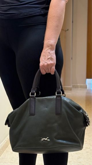 Bolso y monedero Bimba y Lola piel verde