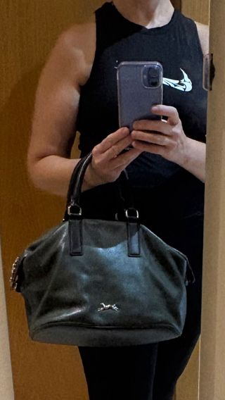Bolso y monedero Bimba y Lola piel verde