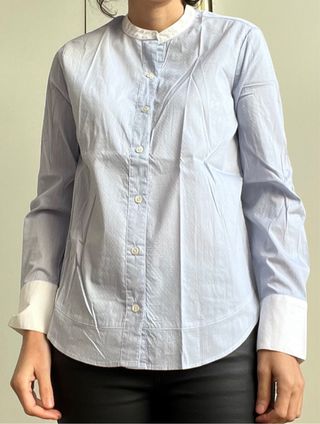 Camisa Massimo Dutti azul y blanca Talla M