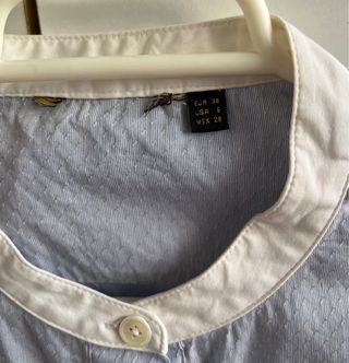 Camisa Massimo Dutti azul y blanca Talla M