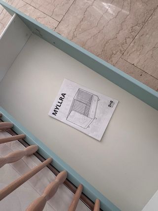 Culla/Lettino evolutivo blu con cassetto 60x120 cm