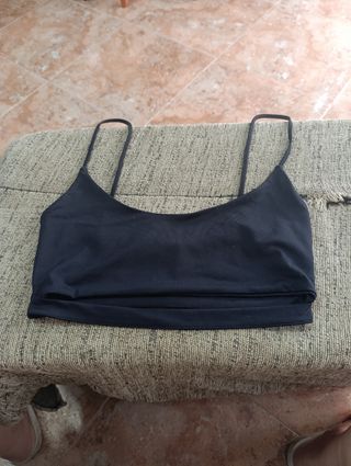 Top Bershka Negro Tirantes Finos