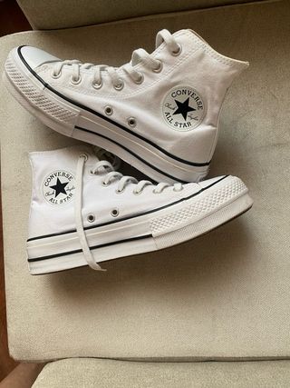 Converse All Star Plataforma Blancas