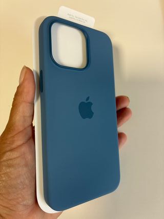 Funda iPhone 15 Pro Max Silicona MagSafe Azul