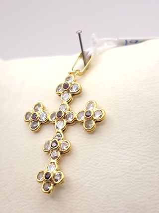 Cruz de Oro 18k con Circonitas