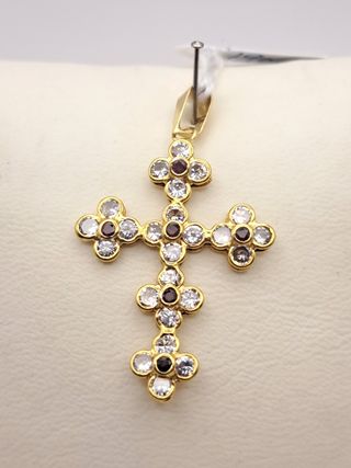 Cruz de Oro 18k con Circonitas