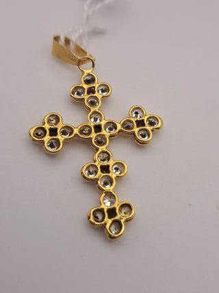 Cruz de Oro 18k con Circonitas