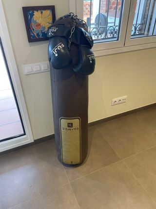 Saco de boxeo y guantes Fuji