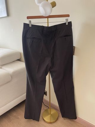 Traje Massimo Dutti marrón oscuro/negro