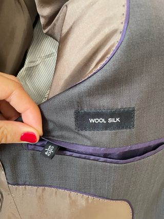Traje Massimo Dutti marrón oscuro/negro