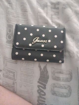 Monedero Guess Negro Lunares