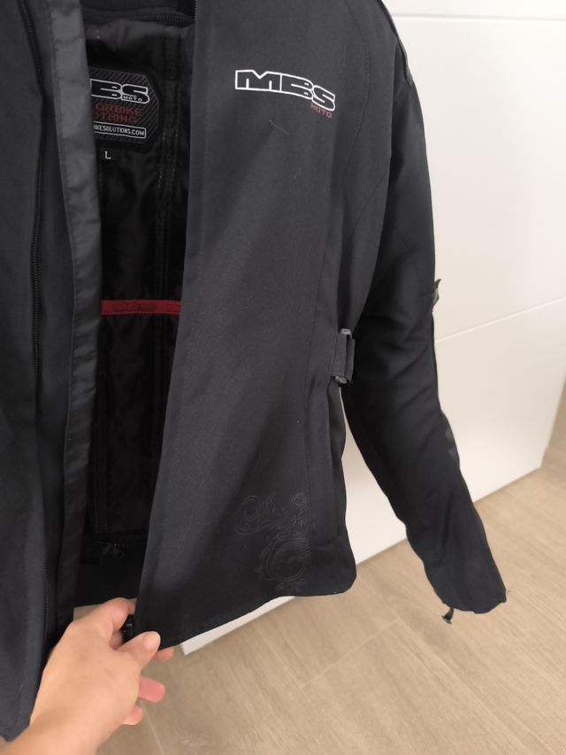 Chaqueta Moto Mujer MBS Tricapa Negra