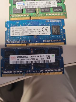 4 RAM Notebook DDR3 12800S totale 16 gb 