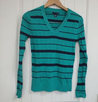 Jersey Tommy Hilfiger Rayas Verdes y Azul Marino