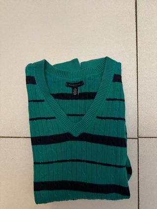 Jersey Tommy Hilfiger Rayas Verdes y Azul Marino