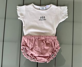 Lote 2 conjuntos bebé niña 6 meses