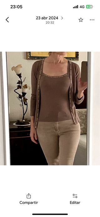 Conjunto Top y Rebeca Carolina Herrera Marrón
