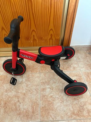 Triciclo Evolutivo 4 en 1 Rojo y Negro