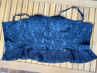 Top peplum tirantes Fornarina negro