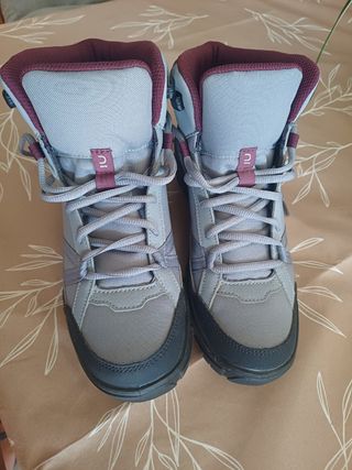 Botas de montaña Quechua NH100 Mujer Gris/Morado