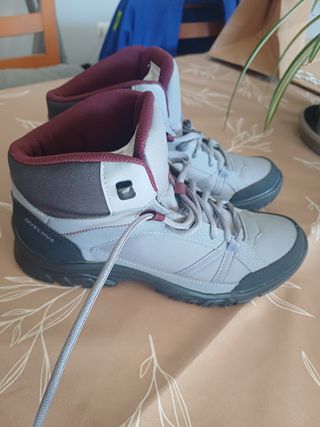 Botas de montaña Quechua NH100 Mujer Gris/Morado