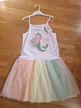 Vestido niña unicornio y sirena